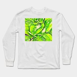 Tropical inspired hosta print Long Sleeve T-Shirt